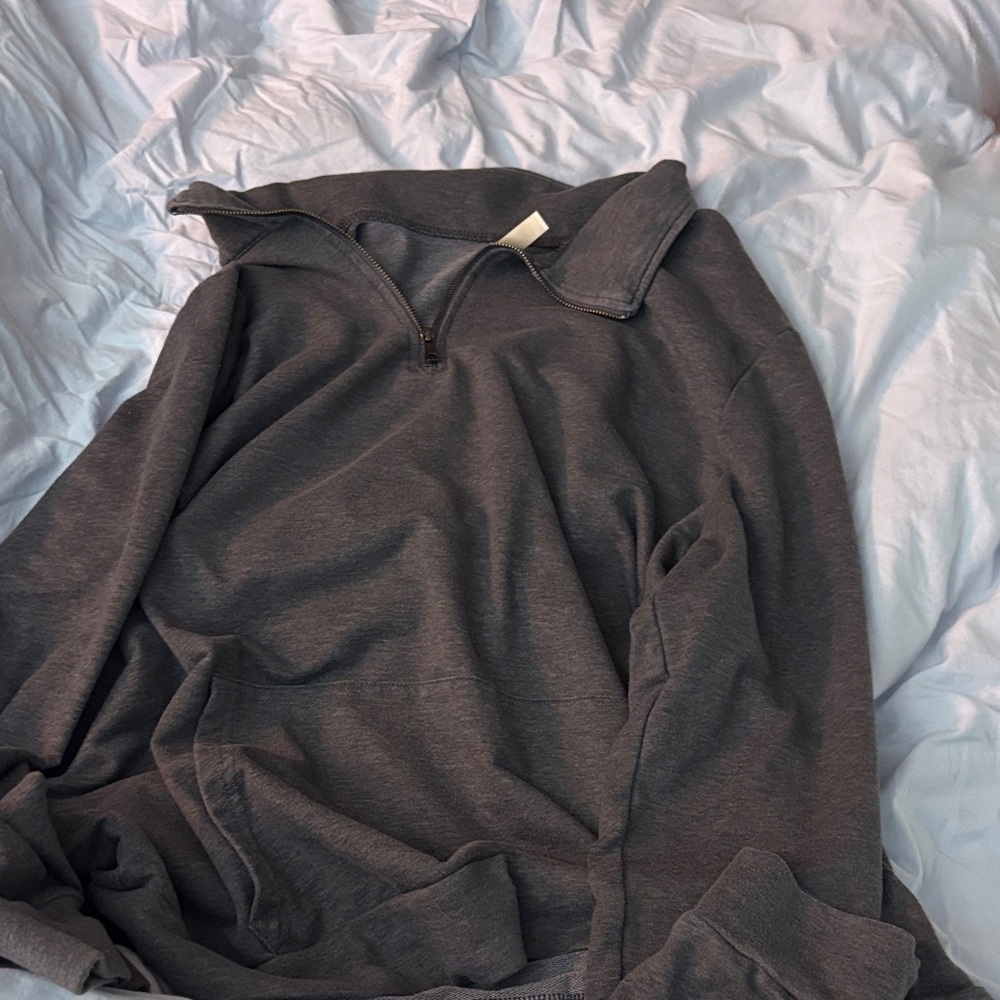 Women's Gray Half-Zip Jacket